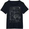 imageStar Wars Kylo Ren Mask Schematic TShirtBlack