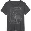 imageStar Wars Kylo Ren Mask Schematic TShirtDark Heather Grey