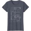 imageStar Wars Kylo Ren Mask Schematic TShirtHeather Blue