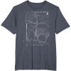 imageStar Wars Kylo Ren Mask Schematic TShirtHeather Blue