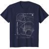 imageStar Wars Kylo Ren Mask Schematic TShirtNavy Blue