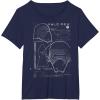 imageStar Wars Kylo Ren Mask Schematic TShirtNavy Blue