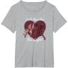 imageStar Wars Kylo Ren ampamp Rey Show You The Light Valentines Day TShirtHeather Grey
