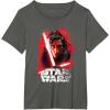 imageStar Wars Last Jedi Kylo Ren Paint Portrait Graphic TShirt TShirtAsphalt Grey
