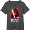 imageStar Wars Last Jedi Kylo Ren Paint Portrait Graphic TShirt TShirtDark Heather Grey