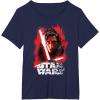 imageStar Wars Last Jedi Kylo Ren Paint Portrait Graphic TShirt TShirtNavy Blue
