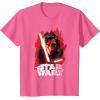 imageStar Wars Last Jedi Kylo Ren Paint Portrait Graphic TShirt TShirtPink Heather