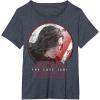 imageStar Wars Last Jedi Kylo Ren Sketch Portrait Graphic TShirt TShirtHeather Blue