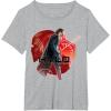 imageStar Wars Last Jedi Kylo Ren Watch Your Back Graphic TShirt TShirtHeather Grey