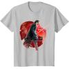 imageStar Wars Last Jedi Kylo Ren Watch Your Back Graphic TShirt TShirtSilver Grey
