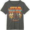 imageStar Wars Last Jedi Vintage Retro Kylo Ren Graphic TShirt TShirtAsphalt Grey