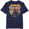 imageStar Wars Last Jedi Vintage Retro Kylo Ren Graphic TShirt TShirtNavy Blue