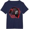 imageStar Wars Rise of Skywalker Kylo Ren Helmet Damage TShirtNavy Blue