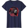 imageStar Wars Rise of Skywalker Kylo Ren Helmet Damage TShirtNavy Blue