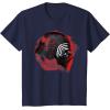 imageStar Wars Rise of Skywalker Kylo Ren Helmet Damage TShirtNavy Blue
