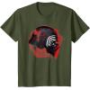 imageStar Wars Rise of Skywalker Kylo Ren Helmet Damage TShirtOlive Green