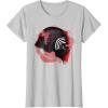 imageStar Wars Rise of Skywalker Kylo Ren Helmet Damage TShirtSilver Grey