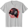 imageStar Wars Rise of Skywalker Kylo Ren Helmet Damage TShirtSilver Grey