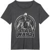 imageStar Wars The Force Awakens Kylo Ren Distressed Portrait TShirtDark Heather Grey