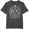 imageStar Wars The Force Awakens Kylo Ren Distressed Portrait TShirtDark Heather Grey