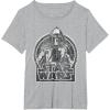 imageStar Wars The Force Awakens Kylo Ren Distressed Portrait TShirtHeather Grey