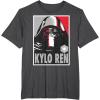 imageStar Wars The Force Awakens Kylo Ren Poster TShirtDark Heather Grey