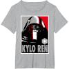 imageStar Wars The Force Awakens Kylo Ren Poster TShirtHeather Grey