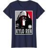 imageStar Wars The Force Awakens Kylo Ren Poster TShirtNavy Blue