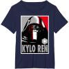 imageStar Wars The Force Awakens Kylo Ren Poster TShirtNavy Blue