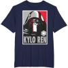 imageStar Wars The Force Awakens Kylo Ren Poster TShirtNavy Blue