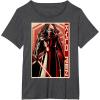 imageStar Wars The Force Awakens Kylo Ren Red Poster Portrait TShirtDark Heather Grey