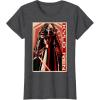 imageStar Wars The Force Awakens Kylo Ren Red Poster Portrait TShirtDark Heather Grey
