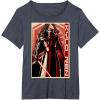 imageStar Wars The Force Awakens Kylo Ren Red Poster Portrait TShirtHeather Blue