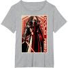 imageStar Wars The Force Awakens Kylo Ren Red Poster Portrait TShirtHeather Grey
