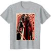 imageStar Wars The Force Awakens Kylo Ren Red Poster Portrait TShirtHeather Grey