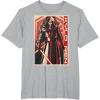 imageStar Wars The Force Awakens Kylo Ren Red Poster Portrait TShirtHeather Grey