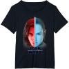 imageStar Wars The Rise Of Skywalker Rey ampamp Kylo Ren Split TShirtBlack