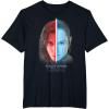 imageStar Wars The Rise Of Skywalker Rey ampamp Kylo Ren Split TShirtBlack