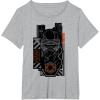 imageStar Wars The Rise of Skywalker Kylo Ren Badge TShirtHeather Grey