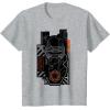 imageStar Wars The Rise of Skywalker Kylo Ren Badge TShirtHeather Grey