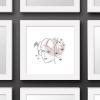 imageTrends International Gallery Pops Star Wars Saga  MidCentury Modern Princess Leia Wall Art Wall Poster 12quot x 12quot Black Framed VersionWhite Framed Version