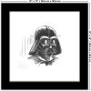 imageTrends International Gallery Pops Star Wars Saga  Return of the Jedi Darth Vader Sketch Wall Art Wall Poster 1200quot x 1200quot Black Frame VersionBlack Frame Version