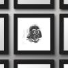imageTrends International Gallery Pops Star Wars Saga  Return of the Jedi Darth Vader Sketch Wall Art Wall Poster 1200quot x 1200quot Black Frame VersionBlack Frame Version