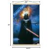 imageTrends International Star Wars Saga  Vader in Space Wall Poster 22375quot x 34quot Premium Unframed VersionPremium Print and Beechwood Hanger Bundle