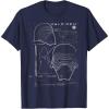 imageStar Wars Kylo Ren Mask Schematic TShirtNavy Blue