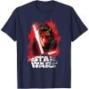 imageStar Wars Last Jedi Kylo Ren Paint Portrait Graphic TShirt TShirtNavy Blue