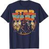 imageStar Wars Last Jedi Vintage Retro Kylo Ren Graphic TShirt TShirtNavy Blue