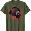imageStar Wars Rise of Skywalker Kylo Ren Helmet Damage TShirtOlive Green
