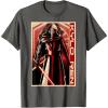 imageStar Wars The Force Awakens Kylo Ren Red Poster Portrait TShirtAsphalt Grey