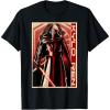 imageStar Wars The Force Awakens Kylo Ren Red Poster Portrait TShirtBlack